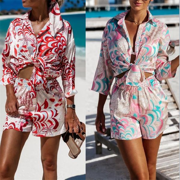 women's tracksuits 2pcs short sets women fashion beach styles scenery pattern button-down shirts and shorts 2021 summer casual, Gray
women's tracksuits 2pcs short sets women fashion beach styles scenery pattern button-down shirts and shorts 2021 summer casual, Gray