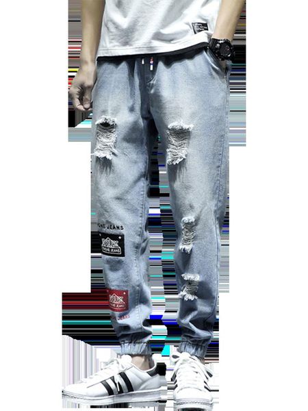 men's jeans ripped beggar plus-sized plus size skinny pants ankle banded trendy spring and autumn retro ruan handsome, Blue
men's jeans ripped beggar plus-sized plus size skinny pants ankle banded trendy spring and autumn retro ruan handsome, Blue
