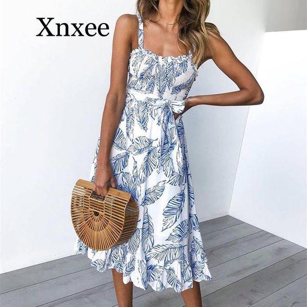 women summer dress female vestidos casual backless boho dresses leaves print beach sleeveless bandage blue, Black;gray
women summer dress female vestidos casual backless boho dresses leaves print beach sleeveless bandage blue, Black;gray