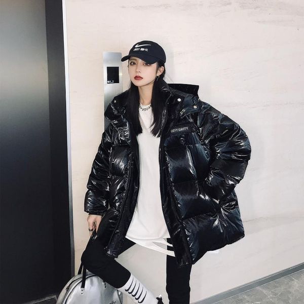 black down jacket women's winter 2021 stand collar white bread loose and thick coat & parkas
black down jacket women's winter 2021 stand collar white bread loose and thick coat & parkas