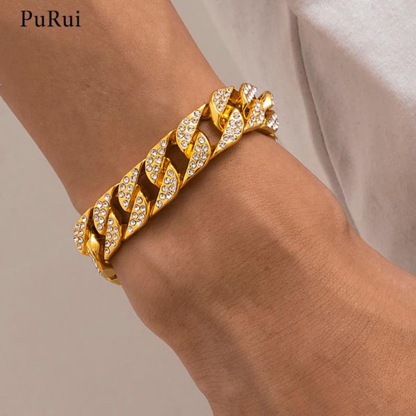 link, chain purui hiphop iced out thick chains bracelet men/women gold/silver color crystal hand punk rhinestone 2021 jewelry, Black
link, chain purui hiphop iced out thick chains bracelet men/women gold/silver color crystal hand punk rhinestone 2021 jewelry, Black
