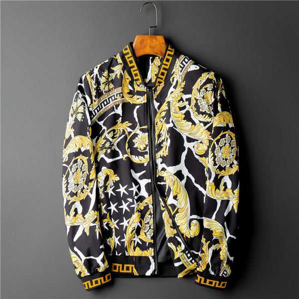 fashion jacket 2021 spring and autumn men's european windbreaker baseball collar thin, Black;brown 
fashion jacket 2021 spring and autumn men's european windbreaker baseball collar thin, Black;brown