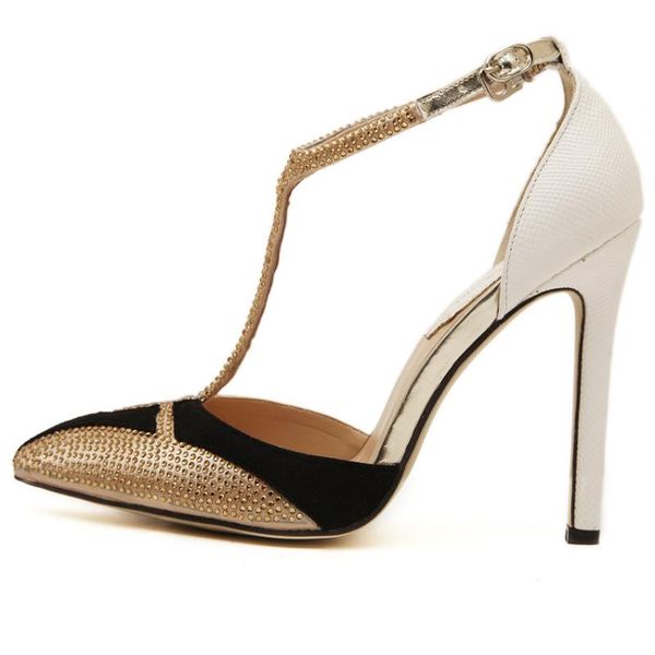 dress shoes european and american fashion t word with color matching rhinestone women's pointed stiletto high-heeled banquet wild, Black
dress shoes european and american fashion t word with color matching rhinestone women's pointed stiletto high-heeled banquet wild, Black