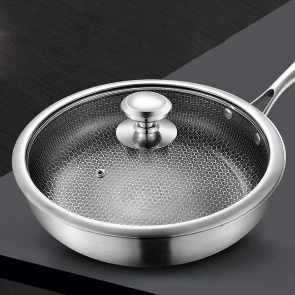 pans 304 stainless steel frying pan full honeycomb non-stick fume pancake egg steak pot pizza panckae
pans 304 stainless steel frying pan full honeycomb non-stick fume pancake egg steak pot pizza panckae