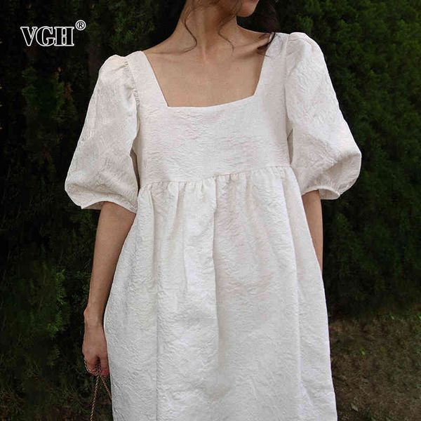 vgh elegant women's dresses square collar puff half sleeve high waist oversized white a line dress women spring clothes new 210421, Black;gray
vgh elegant women's dresses square collar puff half sleeve high waist oversized white a line dress women spring clothes new 210421, Black;gray
