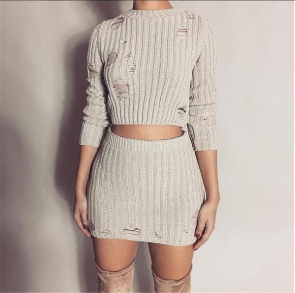 women's sweaters 102411 women autumn knitted and mini 2 piece set fashion hollow out bodycon skirt sweater two dfhr, White;black
women's sweaters 102411 women autumn knitted and mini 2 piece set fashion hollow out bodycon skirt sweater two dfhr, White;black