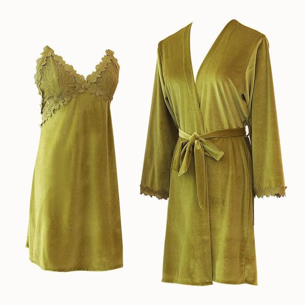 women's sleepwear autunm winter long sleeve lace women robe suit two piece set female loose bathrobe casual soft homewear, Black;red
women's sleepwear autunm winter long sleeve lace women robe suit two piece set female loose bathrobe casual soft homewear, Black;red