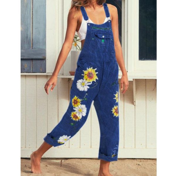women's jeans lugentolo plus size jumpsuit women print suspenders pockets cotton summer casual womens pants, Blue
women's jeans lugentolo plus size jumpsuit women print suspenders pockets cotton summer casual womens pants, Blue