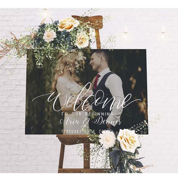 party decoration welcome to our beginning wedding sign custom po board canvas engagement picture easel not included
party decoration welcome to our beginning wedding sign custom po board canvas engagement picture easel not included