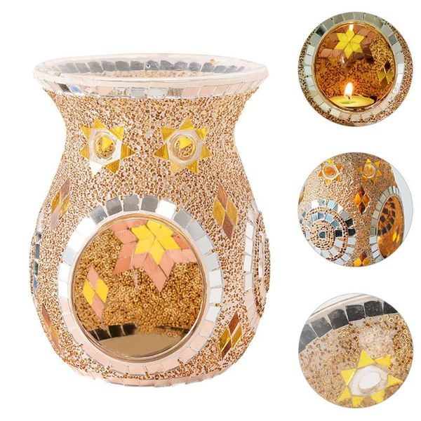 fragrance lamps 1pc creative mosaic candle holder deskstand bohemia candlestick decor