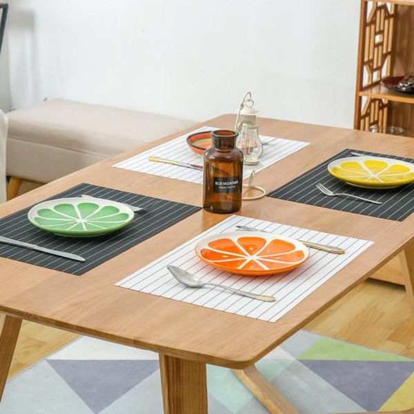 mats & pads striped pvc placemats dining table mat waterproof non-slip disc bowl coasters kitchen nordic accessories home decor
mats & pads striped pvc placemats dining table mat waterproof non-slip disc bowl coasters kitchen nordic accessories home decor