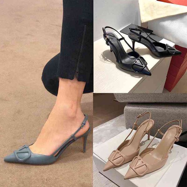 sandals women's sandals thin heel pointed letters brand single high heels summer hymk, Black
sandals women's sandals thin heel pointed letters brand single high heels summer hymk, Black