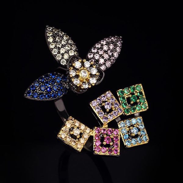 cluster rings colorful petals ring cold wind temperament color zircon opening adjustment flower cocktail party birthday jewelry, Golden;silver
cluster rings colorful petals ring cold wind temperament color zircon opening adjustment flower cocktail party birthday jewelry, Golden;silver