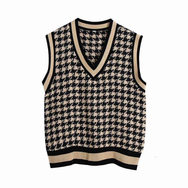 women's vests vintage chic texture houndstooth sweater vest women fashion v-neck sleeveless knitwear female casual wgle, Black;white
women's vests vintage chic texture houndstooth sweater vest women fashion v-neck sleeveless knitwear female casual wgle, Black;white