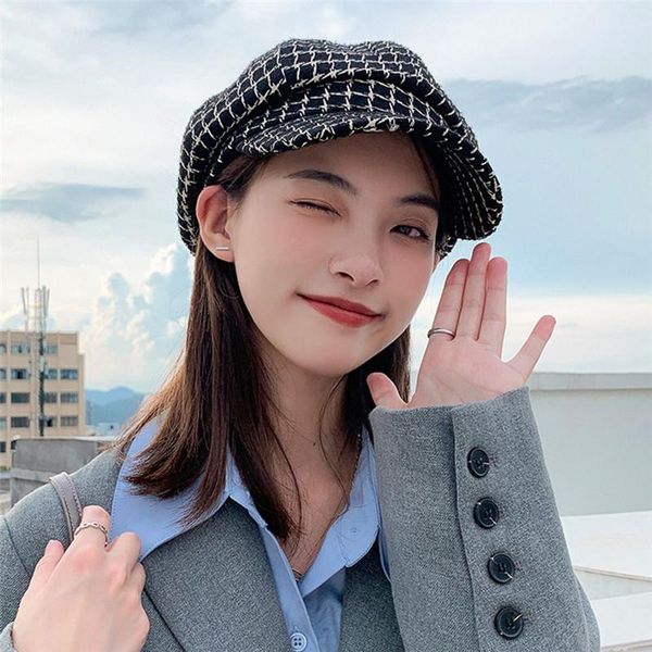 berets woman painter hat plaid beret autumn retro headgear winter female casual fashion lady elegant, Blue;gray
berets woman painter hat plaid beret autumn retro headgear winter female casual fashion lady elegant, Blue;gray