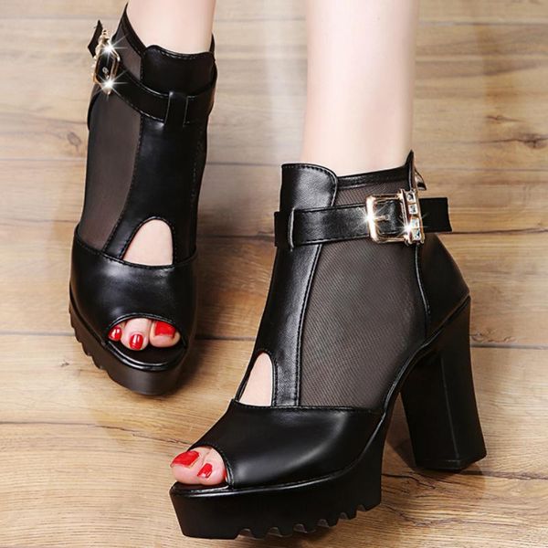 sandals air mesh women square high heel peep toe platform buckle decoration zipper wedding female ladies shoes zapatos de mujer, Black
sandals air mesh women square high heel peep toe platform buckle decoration zipper wedding female ladies shoes zapatos de mujer, Black
