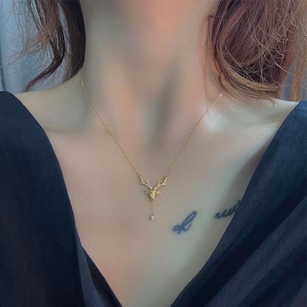pendant necklaces deer ears all the way there is you necklace female clavicle women light luxury jewelry accessories christmas birthday, Silver
pendant necklaces deer ears all the way there is you necklace female clavicle women light luxury jewelry accessories christmas birthday, Silver