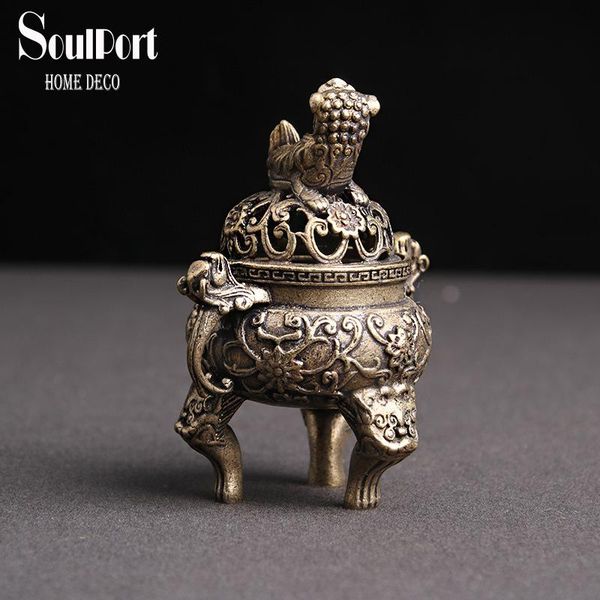 fragrance lamps soulport distressed antique brave pure brass tripod incense burner holder home decoration
fragrance lamps soulport distressed antique brave pure brass tripod incense burner holder home decoration