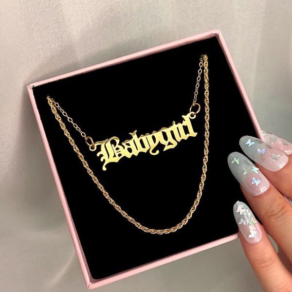 hip hop multilayer letter twisted rope chain necklaces for women simple golden metal clavicle jewelry party gift pendant, Silver
hip hop multilayer letter twisted rope chain necklaces for women simple golden metal clavicle jewelry party gift pendant, Silver