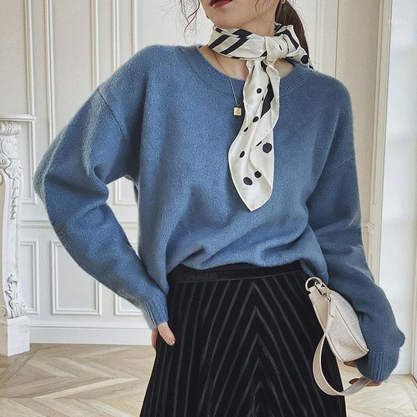 xiaoying jupiter winter fashion female easing languid is lazy in the round collar sweater outside wind wool women's sweaters, White;black
xiaoying jupiter winter fashion female easing languid is lazy in the round collar sweater outside wind wool women's sweaters, White;black