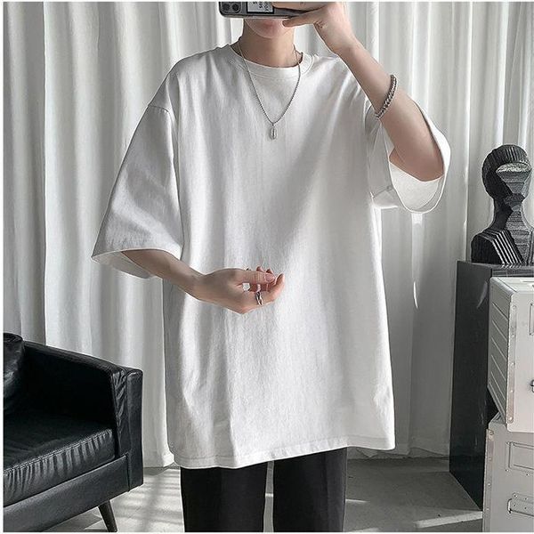 summer men's t-shirt printing student japanese hip-hop loose solid color t-shirts, White;black
summer men's t-shirt printing student japanese hip-hop loose solid color t-shirts, White;black