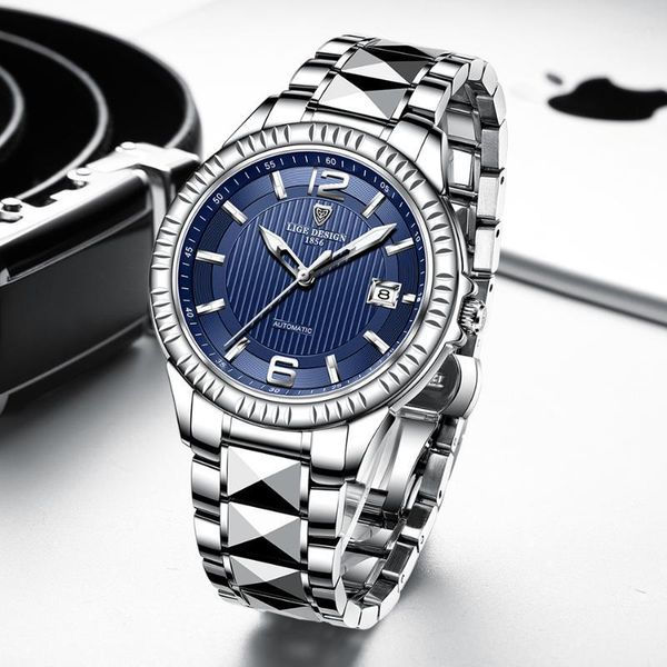 mechanical watches for men luxury automatic watch waterproof steel business reloj hombre gift box wristwatches, Slivery;brown
mechanical watches for men luxury automatic watch waterproof steel business reloj hombre gift box wristwatches, Slivery;brown