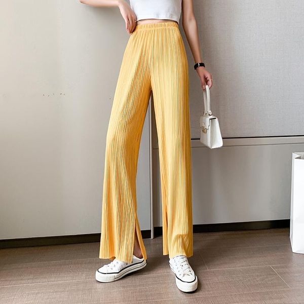 women's pants & capris limiguyue summer slim women split pleated suit trousers long high waist pantalon loose straight wide leg office, Black;white
women's pants & capris limiguyue summer slim women split pleated suit trousers long high waist pantalon loose straight wide leg office, Black;white