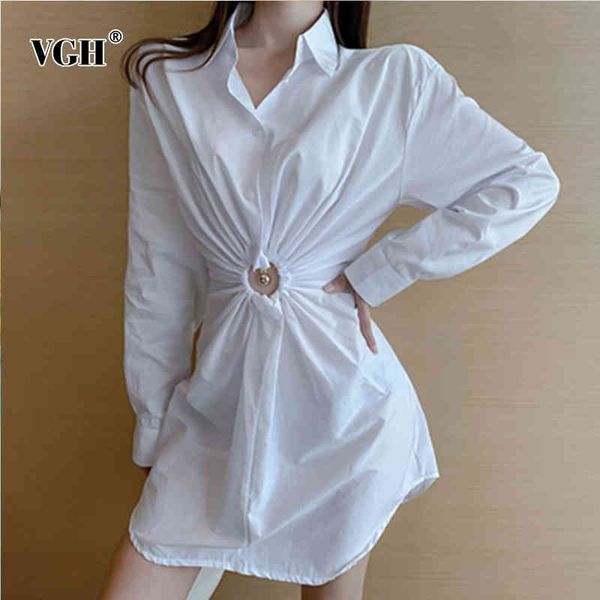 vgh pure color dresses for female lapel collar long sleeve high waist slimming ruched women's elegant dress tide new 210421, Black;gray
vgh pure color dresses for female lapel collar long sleeve high waist slimming ruched women's elegant dress tide new 210421, Black;gray