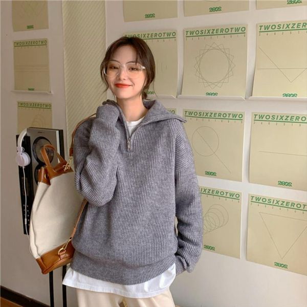 women autumn zipper pullover coat sweaters lady high neck fashion long sleeve winter blouse vintage outwear top, White;black
women autumn zipper pullover coat sweaters lady high neck fashion long sleeve winter blouse vintage outwear top, White;black