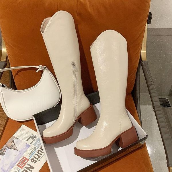 boots 2021ew fashion pu retro round toe thick-soled high heels zipper lazy big shoes and thigh, Black
boots 2021ew fashion pu retro round toe thick-soled high heels zipper lazy big shoes and thigh, Black