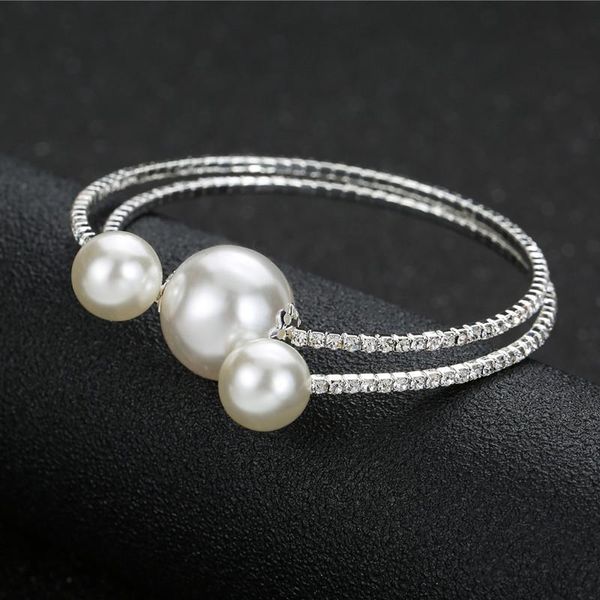 link, chain sweet crystal multilayer pearl bracelets for women fashion simple bangle party jewelry gifts, Black
link, chain sweet crystal multilayer pearl bracelets for women fashion simple bangle party jewelry gifts, Black