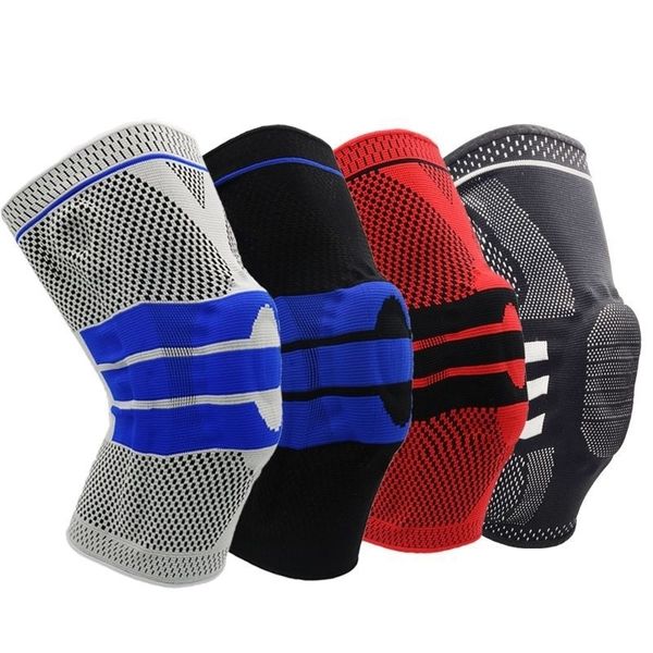 three color nylon sports knee protection silicone basketball mountaineering riding protector anti collision support, Black 
three color nylon sports knee protection silicone basketball mountaineering riding protector anti collision support, Black