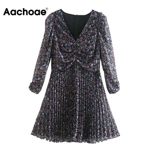aachoae floral print elegant chiffon pleated dress women v neck boho mini dress long sleeve casual summer dresses vestidos mujer 210413, Black;gray
aachoae floral print elegant chiffon pleated dress women v neck boho mini dress long sleeve casual summer dresses vestidos mujer 210413, Black;gray