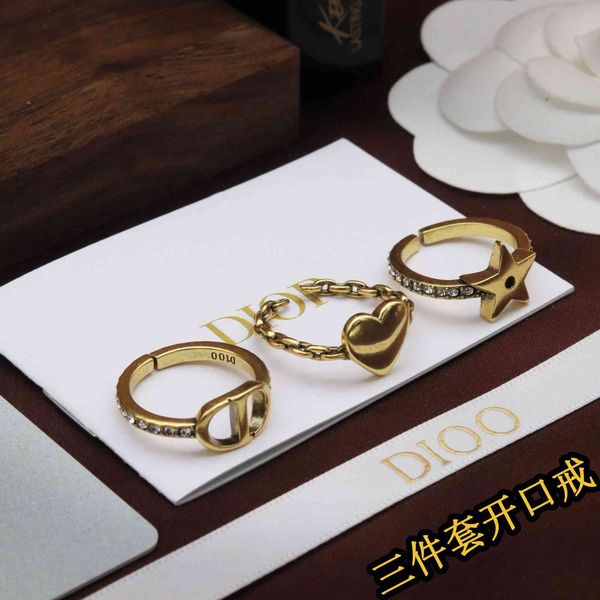 2021 new designer 2021 family letter love three piece combination ring personality, Silver
2021 new designer 2021 family letter love three piece combination ring personality, Silver