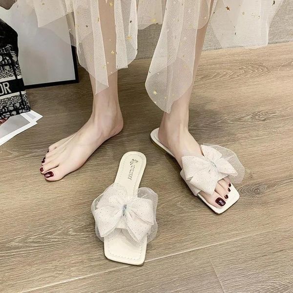 slippers 2021 women's net yarn bow women flat shoes indoor and outdoor non-slip sandals korean fairy, Black
slippers 2021 women's net yarn bow women flat shoes indoor and outdoor non-slip sandals korean fairy, Black