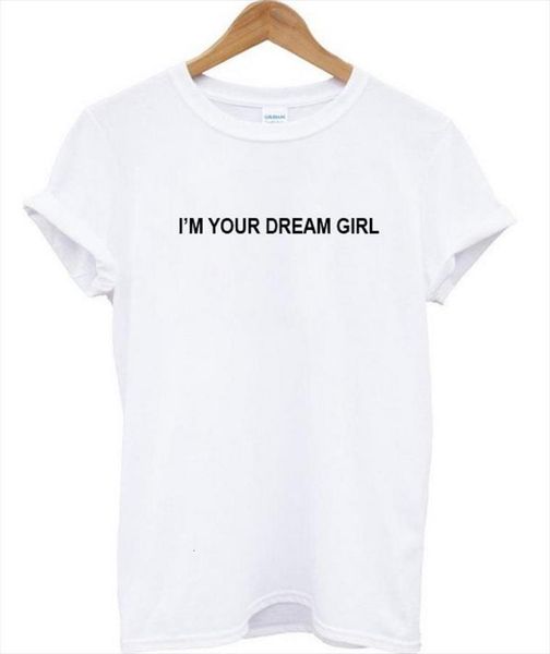 im your dream girl men letters print cotton casual funny t shirt for lady tee hipster drop, White;black
im your dream girl men letters print cotton casual funny t shirt for lady tee hipster drop, White;black