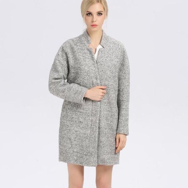 women's wool & blends 2021 winter coat women overcoat mid-length fashion simple high-end casual business long sleeve jacket, Black
women's wool & blends 2021 winter coat women overcoat mid-length fashion simple high-end casual business long sleeve jacket, Black