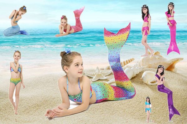 the bikini children's girls bikini mermaid tail split fish scale swimsuit performance suit, White;black
the bikini children's girls bikini mermaid tail split fish scale swimsuit performance suit, White;black
