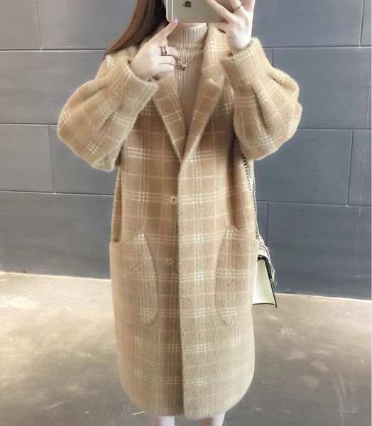 women's fur & faux imitation water velvet plaid fashion jacket female autumn and winter clothing 2021 korean version hairy loose coat, Black
women's fur & faux imitation water velvet plaid fashion jacket female autumn and winter clothing 2021 korean version hairy loose coat, Black