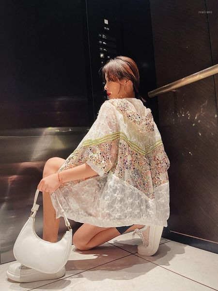 women's jackets fashion plus size sequins embroidery lace sunscreen shirt summer loose organza runway women long sleeve hooded coat, Black;brown
women's jackets fashion plus size sequins embroidery lace sunscreen shirt summer loose organza runway women long sleeve hooded coat, Black;brown