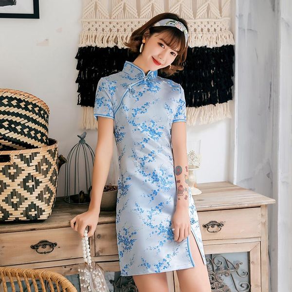 ethnic clothing classic vintage slim women cheongsams satin mini mandarin collar qipao elegant split wedding party dress chinese dresse, Red
ethnic clothing classic vintage slim women cheongsams satin mini mandarin collar qipao elegant split wedding party dress chinese dresse, Red