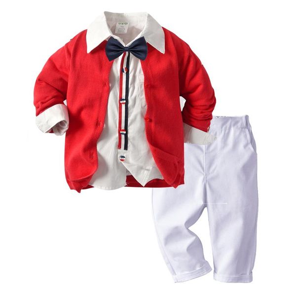 clothing sets 2 3 4 5 6 years boys toddle kids knitting red sweater coat + shirt pants children fall costume fashion, White
clothing sets 2 3 4 5 6 years boys toddle kids knitting red sweater coat + shirt pants children fall costume fashion, White