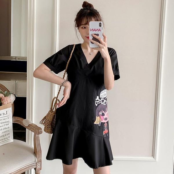 maternity dresses 176# dress summer short sleeves v neck black easy matching loose stylish pregnant women mom, White
maternity dresses 176# dress summer short sleeves v neck black easy matching loose stylish pregnant women mom, White