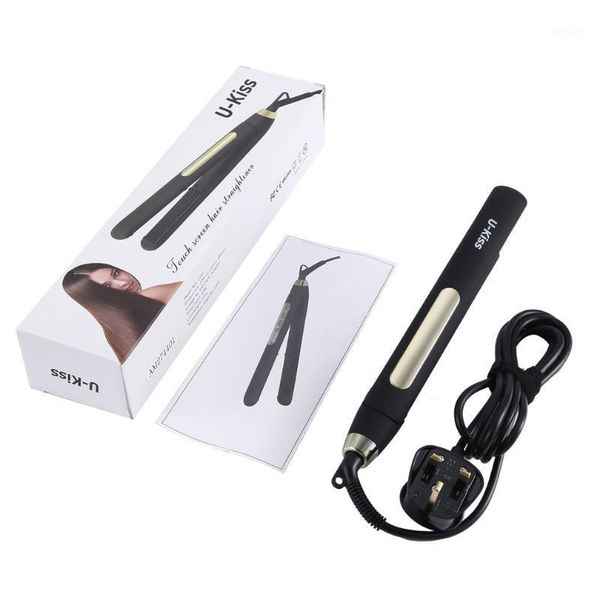 u-kiss ultra thin digital lcd display screen titanium plate swivel cable traightening curling touch hair straightener1, Black
u-kiss ultra thin digital lcd display screen titanium plate swivel cable traightening curling touch hair straightener1, Black