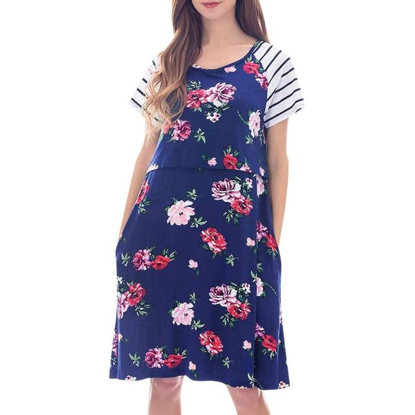 maternity dresses women's fashion summer dress floral print nursing for breastfeeding knee-length casual, White
maternity dresses women's fashion summer dress floral print nursing for breastfeeding knee-length casual, White