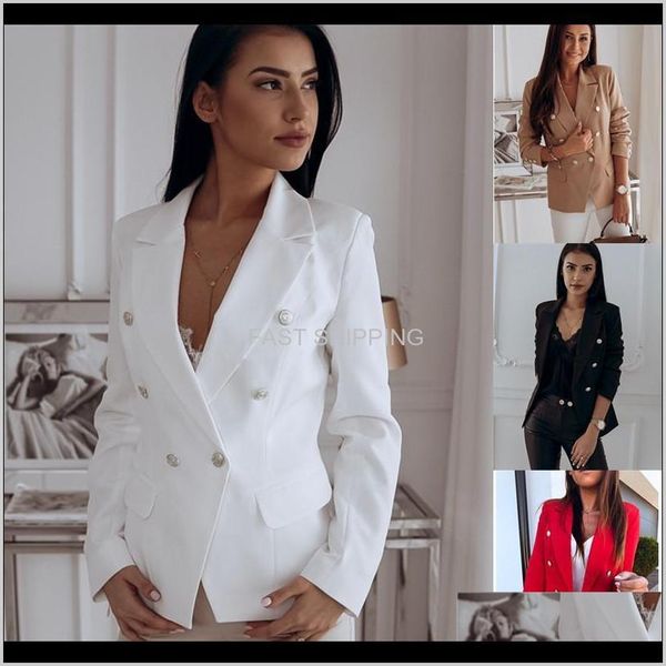 women's suits blazers apparel womens blazer metal double breasted suit office jackets work lady coat plus size whit nwwce, White;black
women's suits blazers apparel womens blazer metal double breasted suit office jackets work lady coat plus size whit nwwce, White;black