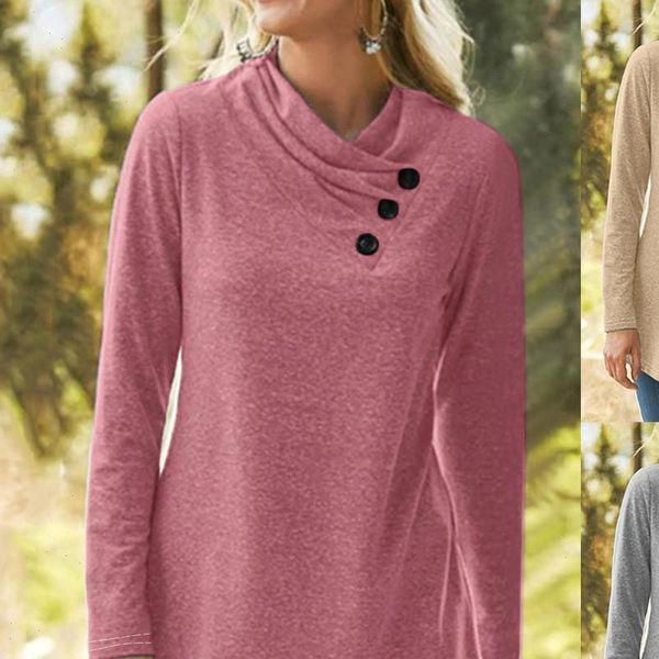fashion solid buttons turtleneck women shirt tee casual autumn winter ladies female long sleeve blusas pullover, White
fashion solid buttons turtleneck women shirt tee casual autumn winter ladies female long sleeve blusas pullover, White