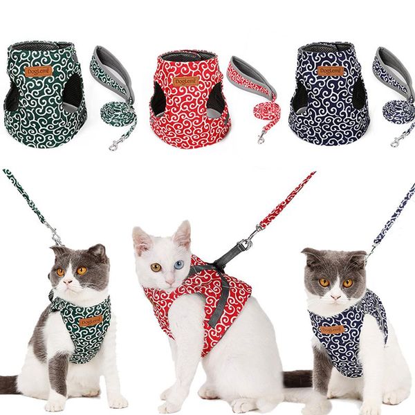 cat collars & leads adjustable pet vest harness leash set breathable mesh collar for cats outdoor kitten walking drop
cat collars & leads adjustable pet vest harness leash set breathable mesh collar for cats outdoor kitten walking drop