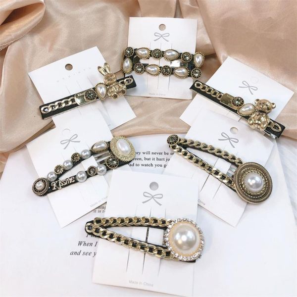 hair accessories korean rhinestone hairpin for women girls baroque retro pearl bb clip barrettes elegant headdress 2021, Slivery;white
hair accessories korean rhinestone hairpin for women girls baroque retro pearl bb clip barrettes elegant headdress 2021, Slivery;white