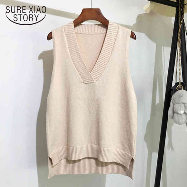 autumn and winter korean loose wild women vintage knitted vest women's v-neck sleeveless sweater 11810 210415, White;black
autumn and winter korean loose wild women vintage knitted vest women's v-neck sleeveless sweater 11810 210415, White;black